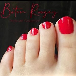 Color Street - Baton Rougery, Pedicure set, red